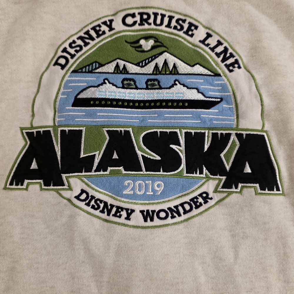 Disney Cruise Line Alaska Fleece 2019 - Light Beige / Cream Hoodie Sweatshirt